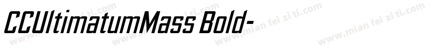 CCUltimatumMass Bold字体转换